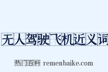 无人驾驶飞机近义词是什么意思的图片